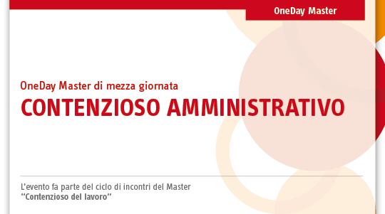 Immagine Master online: Contenzioso amministrativo | Euroconference